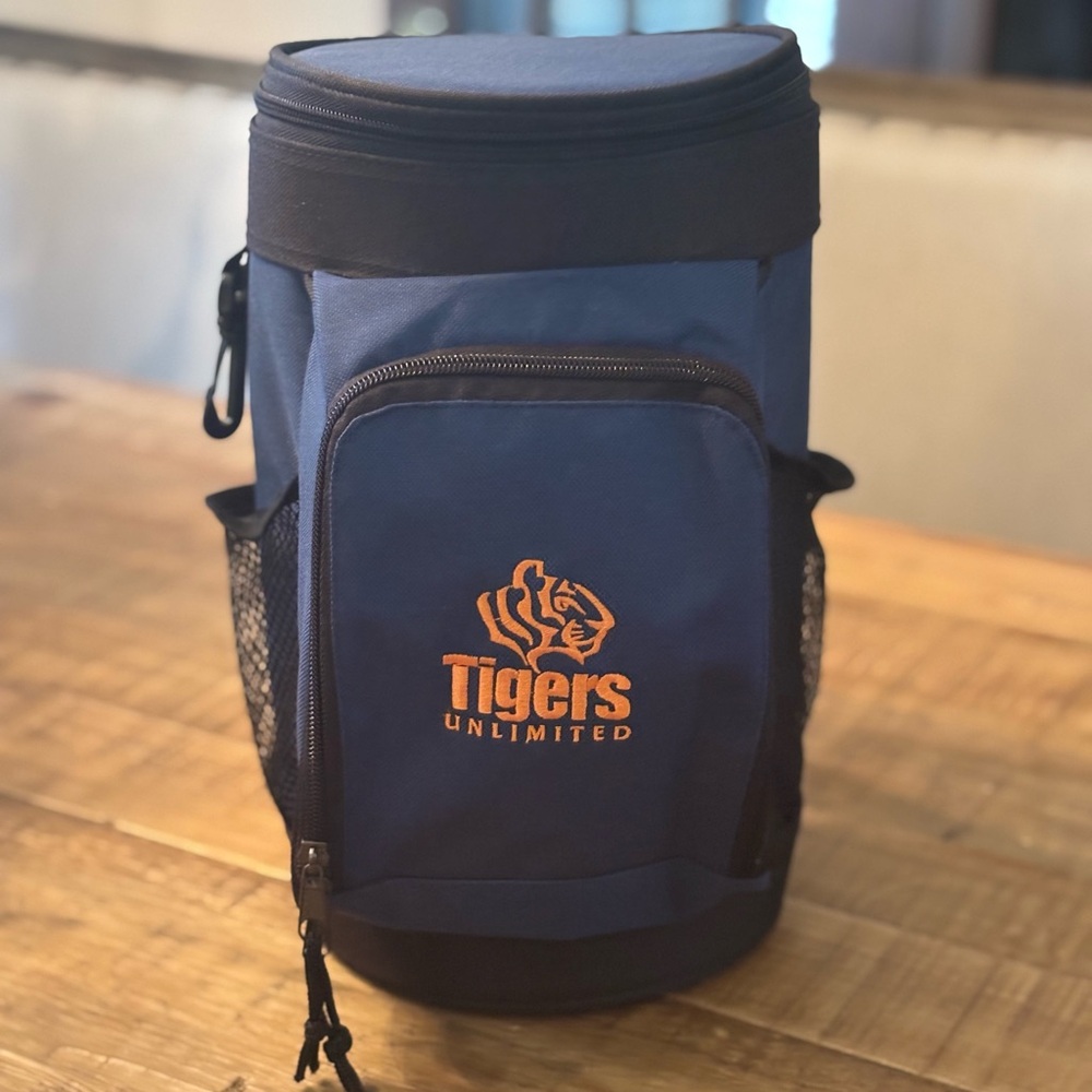 Tigers Travel Cooler Lunch Bag. Blue | Orange 12.5”x9” Insulated | Durable | EUC
